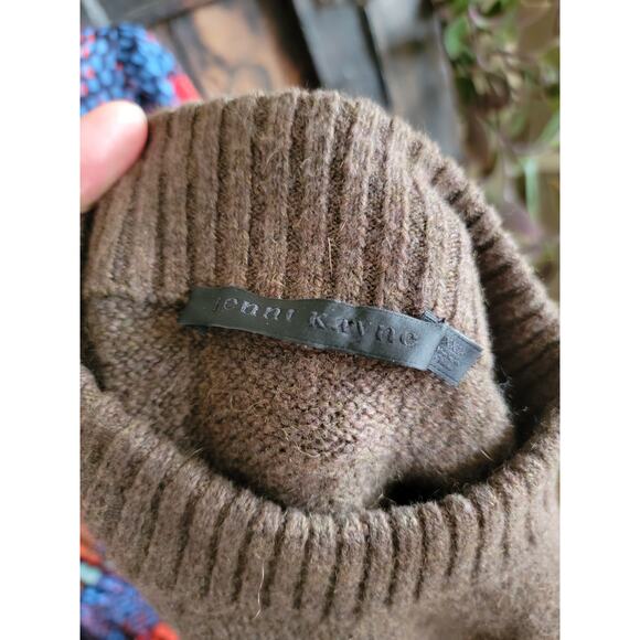 Jenni Kayne Oversized Cotton Alpaca Wool Sweater Size XXS Cedar Brown - Picture 5 of 6